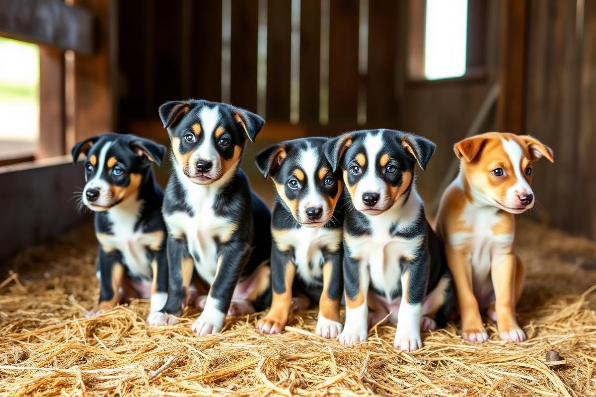 Camada de cachorros de Pastor Ganadero Australiano blue y red